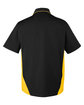 Harriton Men's Flash IL Colorblock Short Sleeve Shirt black/ snry yllw OFBack