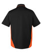 Harriton Men's Flash IL Colorblock Short Sleeve Shirt black/ tm orange OFBack
