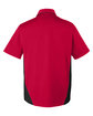 Harriton Men's Flash IL Colorblock Short Sleeve Shirt red/ black OFBack