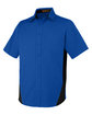 Harriton Men's Flash IL Colorblock Short Sleeve Shirt tr royal/ black OFQrt
