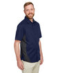 Harriton Men's Flash IL Colorblock Short Sleeve Shirt dk navy/ dk chrc ModelQrt