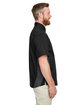 Harriton Men's Flash IL Colorblock Short Sleeve Shirt black/ dk charcl ModelSide
