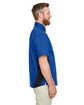 Harriton Men's Flash IL Colorblock Short Sleeve Shirt tr royal/ black ModelSide