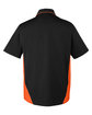 Harriton Men's Tall Flash IL Colorblock Short Sleeve Shirt black/ tm orange OFBack