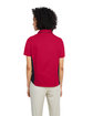 Harriton Ladies' Flash IL Colorblock Short Sleeve Shirt red/ black ModelBack