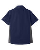 Harriton Ladies' Flash IL Colorblock Short Sleeve Shirt dk navy/ dk chrc FlatBack