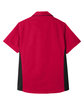 Harriton Ladies' Flash IL Colorblock Short Sleeve Shirt red/ black FlatBack