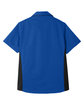 Harriton Ladies' Flash IL Colorblock Short Sleeve Shirt tr royal/ black FlatBack