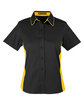 Harriton Ladies' Flash IL Colorblock Short Sleeve Shirt  OFFront