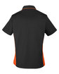 Harriton Ladies' Flash IL Colorblock Short Sleeve Shirt black/ tm orange OFBack