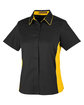 Harriton Ladies' Flash IL Colorblock Short Sleeve Shirt  OFQrt