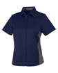 Harriton Ladies' Flash IL Colorblock Short Sleeve Shirt dk navy/ dk chrc OFQrt