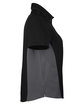 Harriton Ladies' Flash IL Colorblock Short Sleeve Shirt black/ dk charcl OFSide