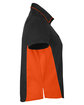 Harriton Ladies' Flash IL Colorblock Short Sleeve Shirt black/ tm orange OFSide