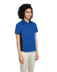 Harriton Ladies' Flash IL Colorblock Short Sleeve Shirt tr royal/ black ModelQrt