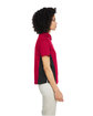 Harriton Ladies' Flash IL Colorblock Short Sleeve Shirt red/ black ModelSide