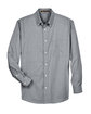 Harriton Men's Long-Sleeve Oxford with Stain-Release oxford grey FlatFront