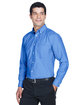 Harriton Men's Long-Sleeve Oxford with Stain-Release french blue ModelQrt