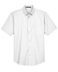 Harriton Men's Short-Sleeve Oxford with Stain-Release white FlatFront