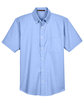 Harriton Men's Short-Sleeve Oxford with Stain-Release light blue FlatFront