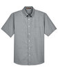 Harriton Men's Short-Sleeve Oxford with Stain-Release oxford grey FlatFront