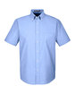 Harriton Men's Short-Sleeve Oxford with Stain-Release light blue OFFront