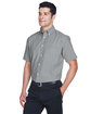 Harriton Men's Short-Sleeve Oxford with Stain-Release oxford grey ModelQrt