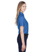 Harriton Ladies' Short-Sleeve Oxford with Stain-Release FRENCH BLUE ModelSide