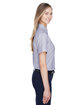 Harriton Ladies' Short-Sleeve Oxford with Stain-Release OXFORD GREY ModelSide