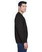 Harriton Adult Microfiber Wind Shirt BLACK/ WHITE ModelSide