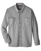 Harriton Adult StainBloc Pique Fleece Shirt-Jacket drk charcoal hth FlatFront