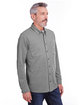 Harriton Adult StainBloc Pique Fleece Shirt-Jacket drk charcoal hth ModelQrt