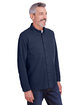 Harriton Adult StainBloc Pique Fleece Shirt-Jacket dark navy ModelQrt