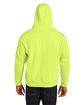 Harriton Men's ClimaBloc Lined Heavyweight Hooded Sweatshirt safety yellow ModelBack