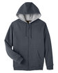 Harriton Men's ClimaBloc Lined Heavyweight Hooded Sweatshirt dark charcoal FlatFront