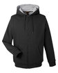 Harriton Men's ClimaBloc Lined Heavyweight Hooded Sweatshirt black OFFront