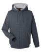 Harriton Men's ClimaBloc Lined Heavyweight Hooded Sweatshirt dark charcoal OFFront