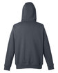Harriton Men's ClimaBloc Lined Heavyweight Hooded Sweatshirt dark charcoal OFBack