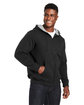 Harriton Men's ClimaBloc Lined Heavyweight Hooded Sweatshirt black ModelQrt