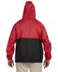 Harriton Adult Packable Nylon Jacket RED/ BLACK ModelBack