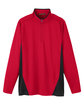 Harriton Men's Flash Snag Protection Plus IL Colorblock Quarter-Zip red/ black FlatFront