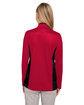 Harriton Ladies' Flash Snag Protection Plus IL Colorblock Quarter-Zip red/ black ModelBack