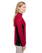 Harriton Ladies' Flash Snag Protection Plus IL Colorblock Quarter-Zip red/ black ModelSide