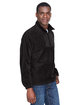Harriton Adult Quarter-Zip Fleece Pullover black ModelQrt