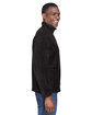 Harriton Adult Quarter-Zip Fleece Pullover black ModelSide