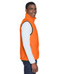 Harriton Adult 8 oz. Fleece Vest safety orange ModelSide