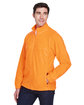 Harriton Men's 8 oz. Full-Zip Fleece safety orange ModelQrt