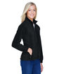 Harriton Ladies' 8 oz. Full-Zip Fleece BLACK ModelQrt