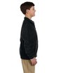 Harriton Youth 8 oz. Full-Zip Fleece BLACK ModelSide