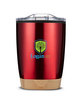 Prime Line 12oz Symmetry Tumbler With Bamboo Base red DecoFront